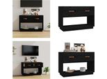 Mobile Tv Vidaxl Nero 90X40X60 Cm In Pino Massiccio - Mobile Tv - Mobile Tv - Mobile Tv - Supporto Tv