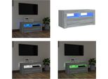 Vidaxl Mobile Tv Con Luci Led Grigio Sonoma 90X35X40 Cm - Mobile Tv - Mobile Tv - Porta Tv - Mobile Multimediale