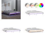 Vidaxl Letto In Legno Massiccio Con Led 120X190 Cm - Struttura Letto - Cornici Letto - Struttura Letto - Letto Camera Da Letto