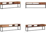 Vidaxl Mobile Tv 160 X 30 X 45 Cm In Legno Massiccio - Mobile Tv - Credenza - Credenze - Mobile Laterale