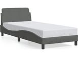 Vidaxl Struttura Letto "Dover"" Grigio Scuro 90X190 Cm Tessuto"