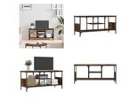 Mobile Tv Vidaxl Rovere Fumé 100X35X45 Cm Materiale A Base Di Legno E Ferro - Mobile Tv - Mobili Tv - Porta Tv - Mobili Tv