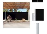 Vidaxl Tenda Laterale Estensibile Nera 220X1000 Cm - Ombrelloni E Tende Da Sole