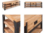 Vidaxl Tv Lowboard In Legno Massiccio Di Acacia 140 X 40 X 45 Cm - Porta Tv - Mobile Tv - Mobili Tv