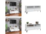 Vidaxl Mobile Tv Bianco 100X34,5X44,5 Cm In Legno - Mobile Tv - Mobili Tv - Porta Tv - Mobili Tv