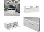 Vidaxl Mobile Tv In Legno 95X35X36 Cm Bianco - Mobile Tv - Mobili Tv - Porta Tv - Porta Tv