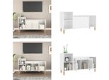 Vidaxl Mobile Tv Bianco Lucido 100X35X55 Cm In Legno - Mobile Tv - Mobili Tv - Mobili Tv - Porta Tv