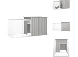 Vidaxl Gabbia Per Conigli Grigio 200X91X100 Cm Acciaio Zincato - Habitat E Recinti Per Piccoli Animali