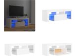 Vidaxl Mobile Tv Con Luci Led Bianco 120X35X40 Cm - Mobile Tv - Mobile Tv - Mobile Tv Con Led - Mobili Tv