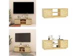 Vidaxl Mobile Tv 110X30X40 Cm In Pino Massiccio - Mobile Tv - Mobili Tv - Mobili Tv - Mobili Tv