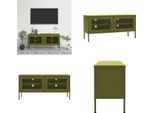 Vidaxl Mobile Tv Verde Oliva 105X35X50 Cm In Acciaio - Mobile Tv - Mobile Tv - Mobile Hifi - Mobile Hifi