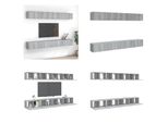 Vidaxl Set Di 8 Mobili Tv Grigio Sonoma 60X30X30 Cm In Legno - Mobile Tv - Mobile Tv - Mobile Tv - Supporto Tv