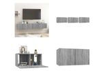 Vidaxl Mobile Tv A Parete Grigio Sonoma 3 Pezzi 60X30X30 Cm In Legno - Mobile Tv A Parete - Mobile Tv A Parete - Mobile Tv - Mobili Tv