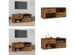 Vidaxl Mobile Tv In Rovere Fumé 100X35X40 Cm Materiale A Base Di Legno - Mobile Tv - Mobili Tv - Porta Tv - Mobili Tv