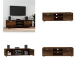 Vidaxl Mobile Tv In Rovere Fumé 140X40,5X35 Cm In Legno - Mobile Tv - Mobili Tv - Mobili Tv - Porta Tv