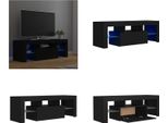 Vidaxl Mobile Tv Con Luci Led Nero 120X35X40 Cm - Mobile Tv - Mobile Tv - Mobile Tv Con Led - Mobili Tv