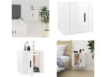 Vidaxl Mobile Tv A Parete Bianco Lucido 40X34,5X40 Cm - Mobile Tv A Parete - Mobile Tv A Parete - Mobile Tv - Console Tv