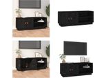Mobile Tv Vidaxl Nero 105X34X40 Cm In Legno Di Pino Massiccio - Mobile Tv - Mobile Tv - Mobile Tv - Supporto Tv