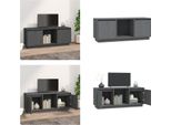 Vidaxl Mobile Tv Grigio 110,5X35X44 Cm In Legno Di Pino Massiccio - Mobile Tv - Mobile Tv - Mobili Tv - Porta Tv
