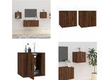Vidaxl Mobili Tv A Parete 2 Pz. Aspetto Quercia Marrone 40X34,5X40 Cm - Mobile Tv A Parete - Mobile Tv - Consolle Tv