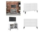 Vidaxl Mobile Tv Con Gambe In Metallo Bianco 69,5X30X50Cm - Mobile Tv - Mobili Tv - Credenza - Credenze