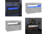 Mobile Tv Vidaxl Con Luci Led Grigio Cemento 60X35X40 Cm - Mobile Tv - Mobile Tv - Mobile Tv Con Luce Led - Mobile Tv Con Luci Led