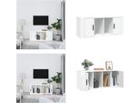 Vidaxl Mobile Tv Bianco 100X35X40 Cm In Legno - Mobile Tv - Mobili Tv - Mobili Tv - Porta Tv