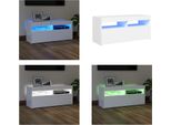 Vidaxl Mobile Tv Con Luci Led Bianco 90X35X40 Cm - Mobile Tv - Mobile Tv - Mobile Tv Con Led - Mobili Tv