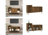 Vidaxl Mobile Tv In Rovere Fumé 100X35X55 Cm Materiale A Base Di Legno - Mobile Tv - Mobile Tv - Mobili Tv - Porta Tv