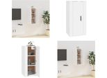 Vidaxl Mobile Tv A Parete Bianco 40X34,5X80 Cm - Mobile Tv A Parete - Mobile Tv A Parete - Mobile Tv - Consolle Tv