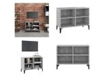 Vidaxl Mobile Tv Con Gambe In Metallo Grigio Cemento 69,5X30X50 Cm - Mobile Tv - Mobili Tv - Credenza - Credenze