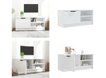 Vidaxl Mobile Tv Bianco Lucido 80X35X36,5 Cm In Legno - Mobile Tv - Mobile Tv - Supporto Tv - Mobili Tv