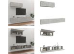 Vidaxl Set Di Mobili Tv 3 Pezzi In Legno Grigio Cemento - Set Di Mobili Tv - Set Di Mobili Tv - Parete Attrezzata - Parete Attrezzata