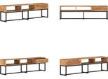 Vidaxl Mobile Tv 160X30X45 Cm In Legno Massiccio Di Acacia - Mobile Tv - Mobile Tv - Mobile Tv In Legno - Porta Tv In Legno Massiccio