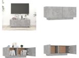 Vidaxl Mobile Tv Grigio Cemento 100X35X40 Cm Materiale A Base Di Legno - Mobile Tv - Mobili Tv - Mobili Tv - Mobile Tv