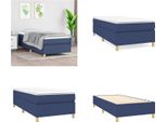 Vidaxl Letto Boxspring Blu 90X190 Cm In Tessuto - Letto Boxspring - Boxspringbetten - Bett - SchlafzimmermöBel