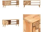 Vidaxl Mobile Tv 100×35×40 Cm In Legno Massiccio Di Acacia - Mobile Tv - Mobile Tv - Mobile Tv - Mobile Hifi
