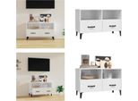Vidaxl Mobile Tv Bianco Lucido 80X36X50 Cm In Legno - Mobile Tv - Mobili Tv - Mobili Tv - Porta Tv