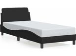 Vidaxl Struttura Letto Con Testiera "Dover"" Nera 90X190 Cm In Tessuto"