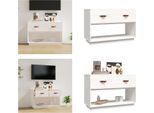 Vidaxl Mobile Tv Bianco 90X40X60 Cm In Pino Massiccio - Mobile Tv - Mobile Tv - Mobili Tv - Porta Tv