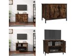Vidaxl Mobile Tv Con Ante In Rovere Fumé 60X35X45 Cm Materiale A Base Di Legno - Mobile Tv - Mobile Tv - Mobili Tv - Porta Tv