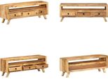 Vidaxl Mobile Tv 110X30X40 Cm In Legno Massiccio Di Mango - Mobile Tv - Mobile Tv - Porta Tv - Tavolo Tv