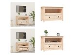 Mobile Tv Vidaxl 79X35X52 Cm In Pino Massiccio - Mobile Tv - Mobile Tv - Mobile Tv In Legno - Mobili Tv