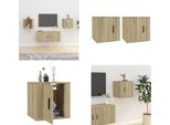 Vidaxl Mobili Tv A Parete 2 Pezzi Rovere Sonoma 40X34,5X40 Cm - Mobile Tv A Parete - Mobili Tv A Parete - Mobile Tv - Console Tv