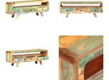 Mobile Tv Vidaxl 117X30X41 Cm In Legno Massiccio Antico - Mobile Tv - Mobile Tv - Supporto Tv - Mobile In Legno