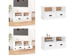 Mobile Tv Vidaxl Bianco 93X35,5X45 Cm In Legno - Mobile Tv - Mobile Tv - Mobile Tv - Porta Tv