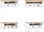 Vidaxl Mobile Tv Hill White 110X40X47 Cm Pino Massiccio - Mobile Tv - Mobili Tv - Mobili Tv - Credenza