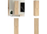 Vidaxl Mobile Tv In Rovere Sonoma 30,5X30X110 Cm In Legno - Mobile Tv - Mobile Tv - Mobile Tv Sospeso - Mobile Tv Sospeso