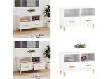 Vidaxl Mobile Tv Bianco Lucido 80X36X50 Cm In Legno - Mobile Tv - Mobili Tv - Mobili Tv - Porta Tv