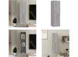 Vidaxl Mobile Tv A Parete Grigio Sonoma 30,5X30X110 Cm - Mobile Tv A Parete - Mobile Tv - Mobile Tv - Mobili Tv